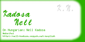 kadosa nell business card